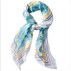 Jason Wu for Target Blue Floral Print Square Lightweight Scarf